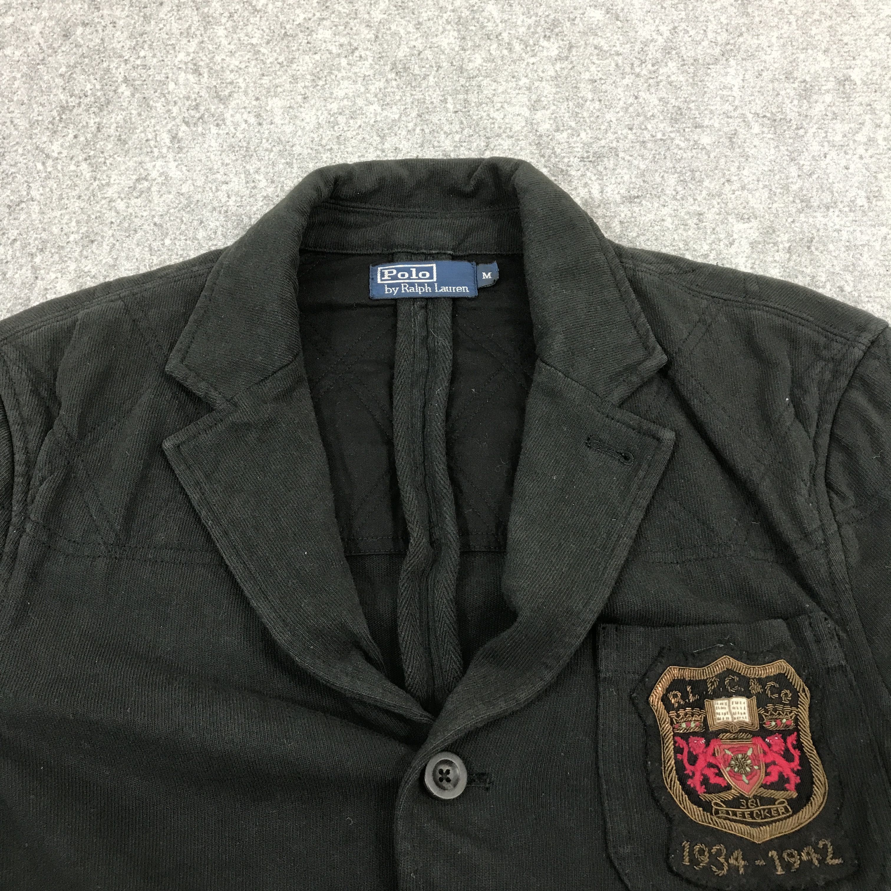 Polo Ralph Lauren × Vintage POLO BY RALPH LAUREN COTTON BLAZER BLACK FADED COAT Size US M / EU 48-50 / 2 - 7 Thumbnail