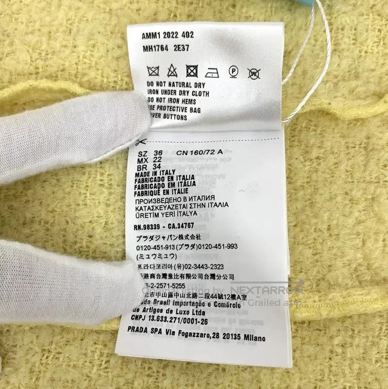 Miu Miu Miu Miu Yellow Wool Cardigan for Women . Size XS / US 0-2 / IT 36-38 - 9 Thumbnail
