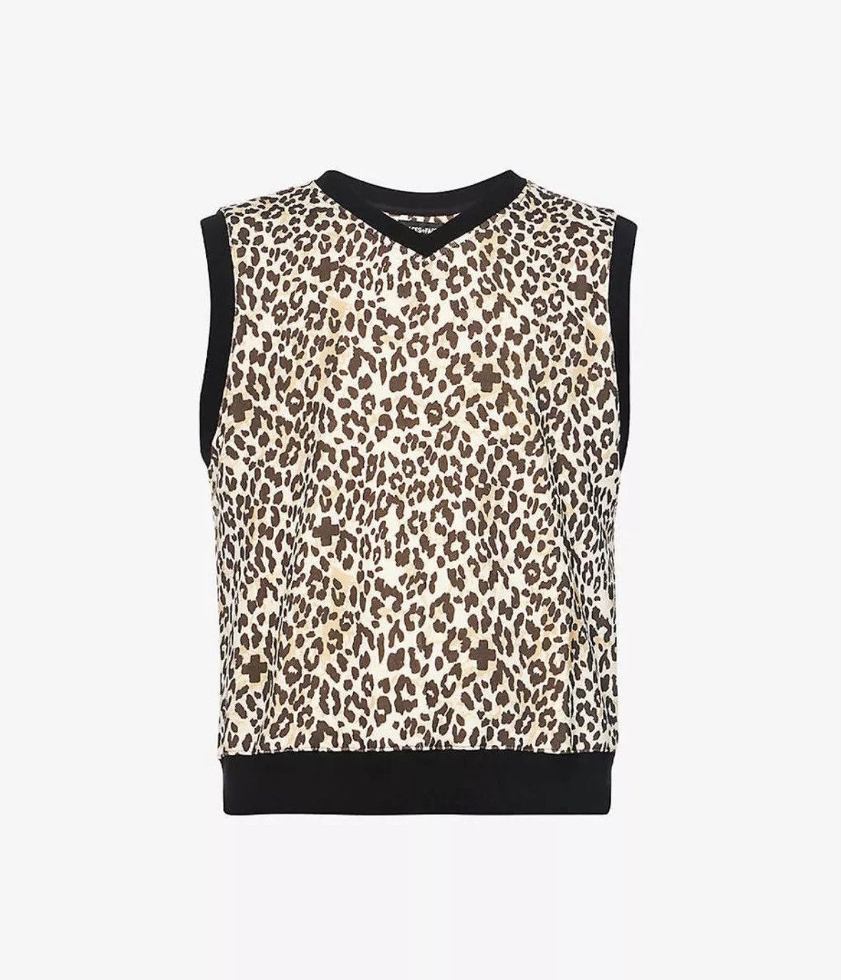 Places + Faces PLACES + FACES Leo-Plus Leopard Pattern Cotton Jersey Vest Size US L / EU 52-54 / 3 - 1 Thumbnail