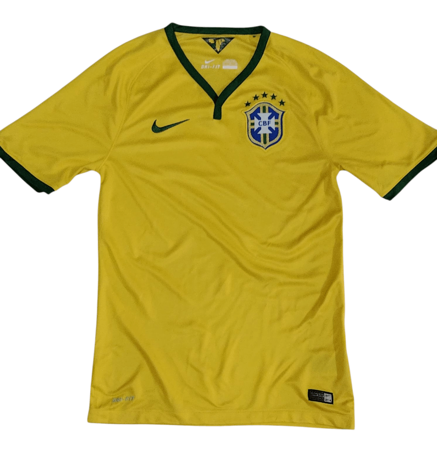 Vintage Brazil Home Football 2014/16 Made in Brazil Jersey Size US S / EU 44-46 / 1 - 1 Thumbnail