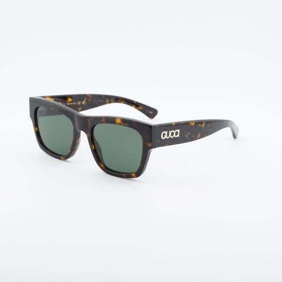 Gucci Gucci GG1793S 002 Sunglasses Havana Square Frame, Green Lens Size ONE SIZE - 8 Thumbnail