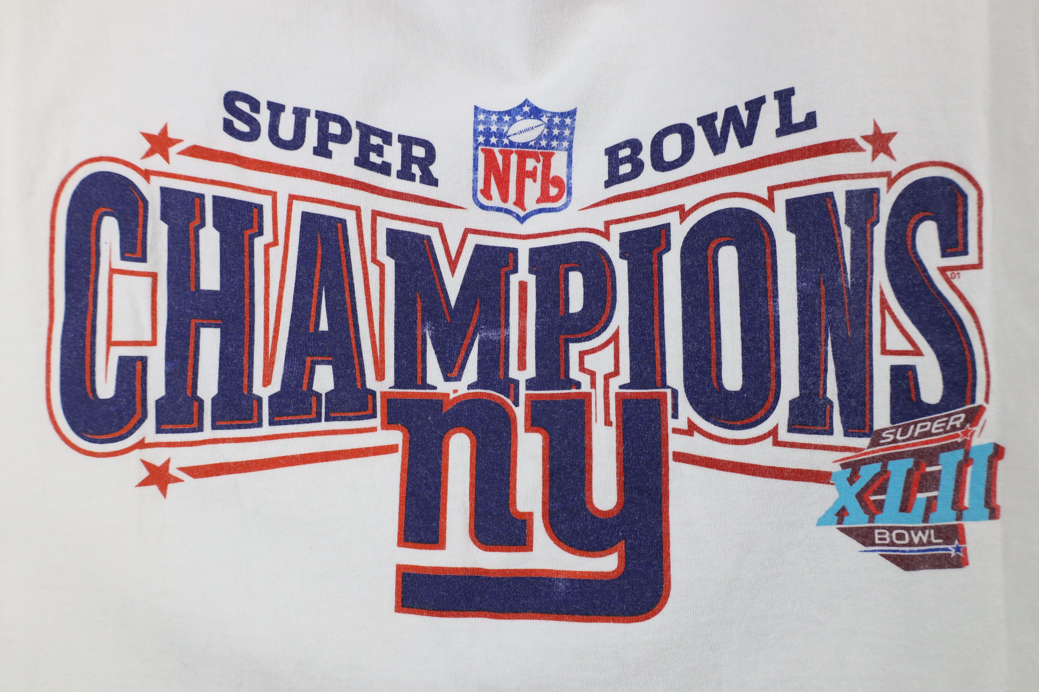Vintage Vintage Super Bowl Champs New York Giants Football T-Shirt Size US XXL / EU 58 / 5 - 4 Thumbnail