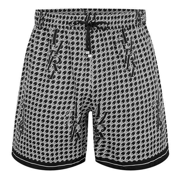 Amiri AMIRI Staggered Houndstooth Silk Shorts Size US 34 / EU 50 - 1 Thumbnail
