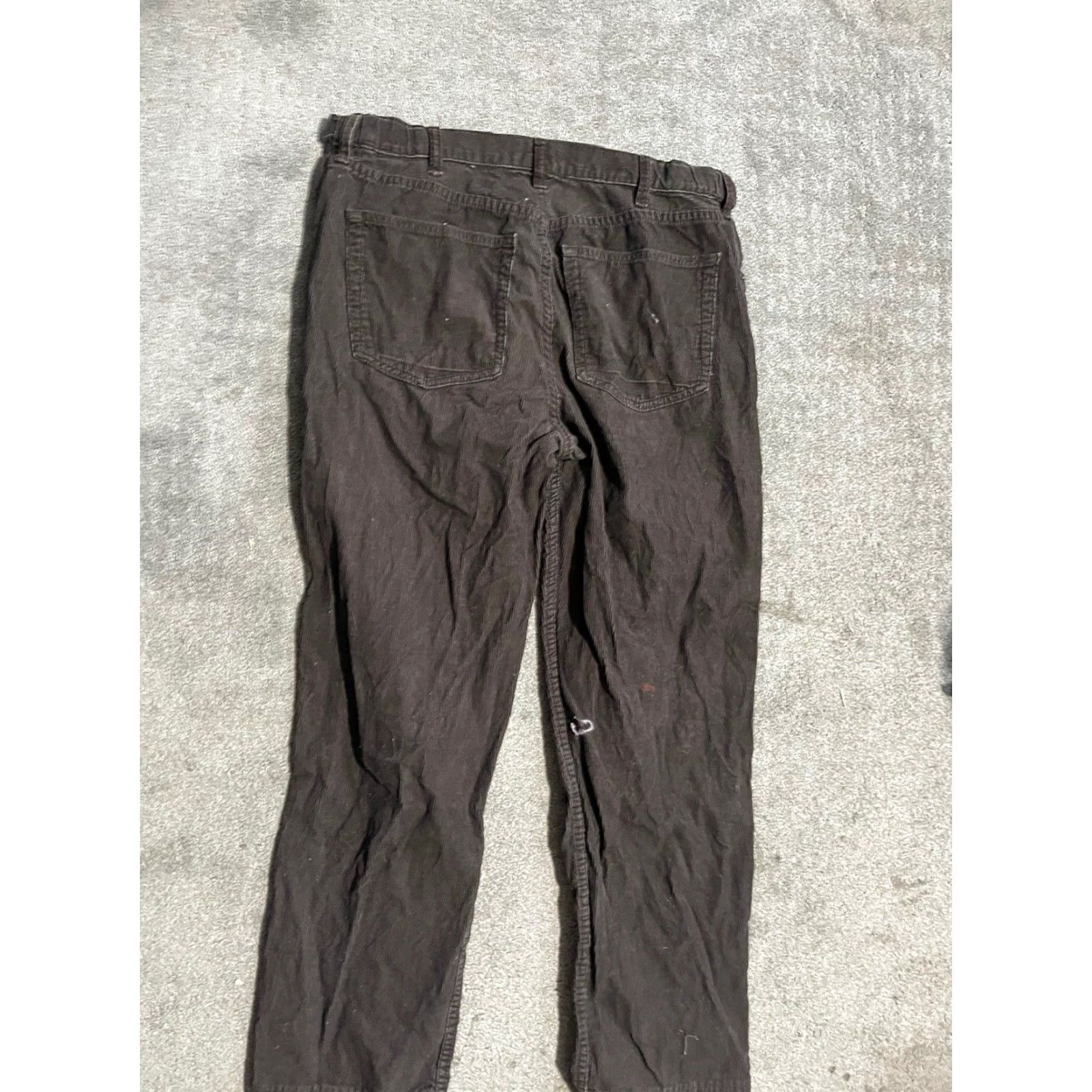 Lands' End Lands' End Corduroy Pants Mens 37 Regular Classic Flat Front Brown Adjustable Waist Khakis 29in Inseam Mens Size US 37 - 3 Thumbnail
