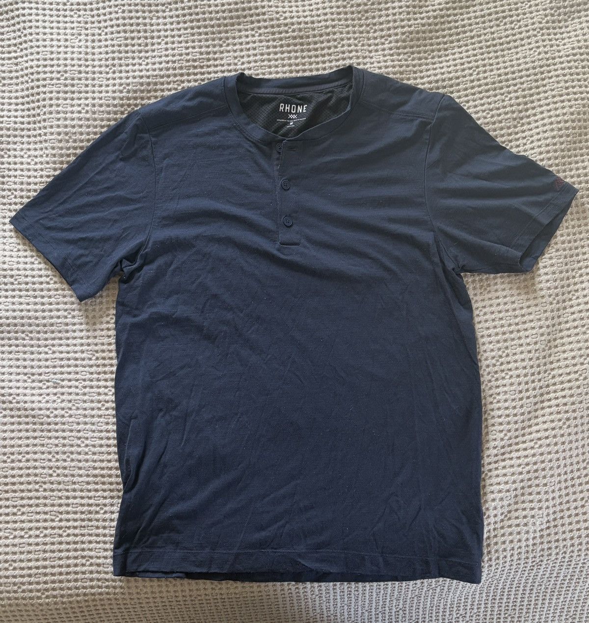 Rhone Rhone Short Sleeve Merino Wool Henley, M, Navy Blue Size US M / EU 48-50 / 2 - 1 Thumbnail