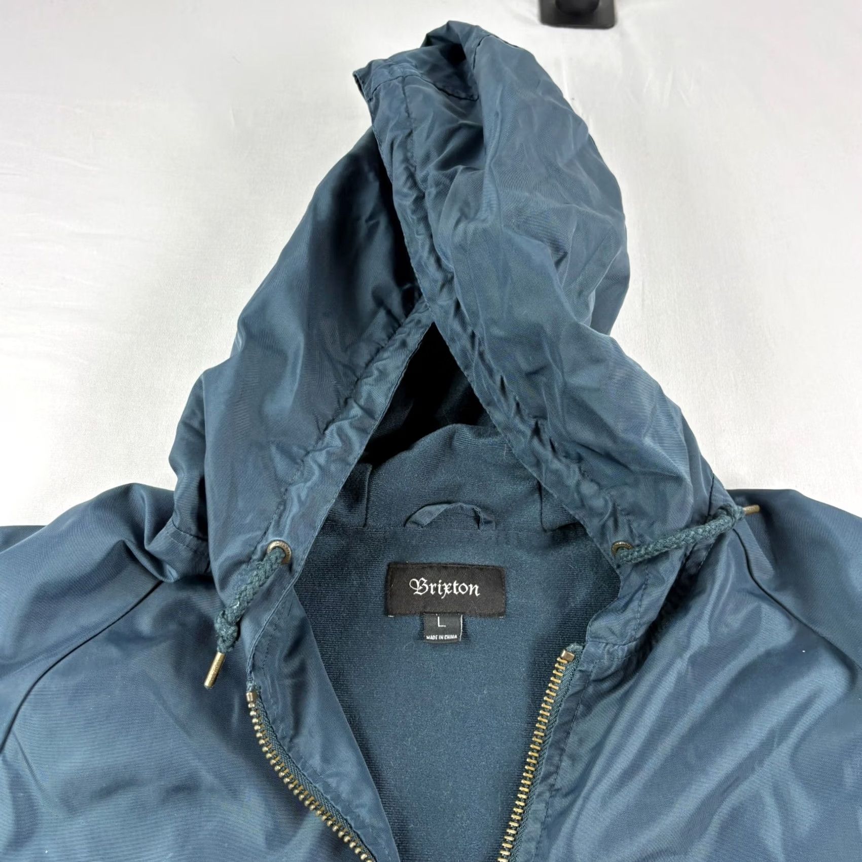 Brixton Brixton Jacket Mens L Blue Full Zip Hooded Windbreaker Bomber Skater Style Regular Fit Size US L / EU 52-54 / 3 - 5 Thumbnail