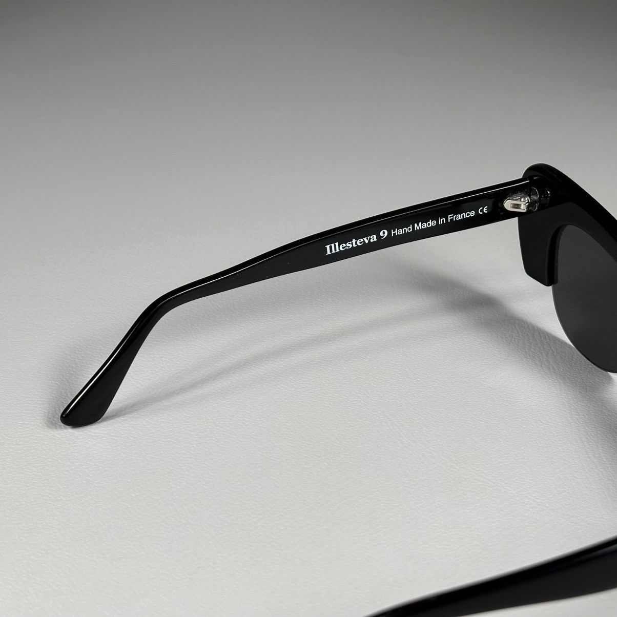 Illesteva Illesteva 9 Emma Half-Rim Cat-Eye Black Sunglasses Size ONE SIZE - 3 Thumbnail
