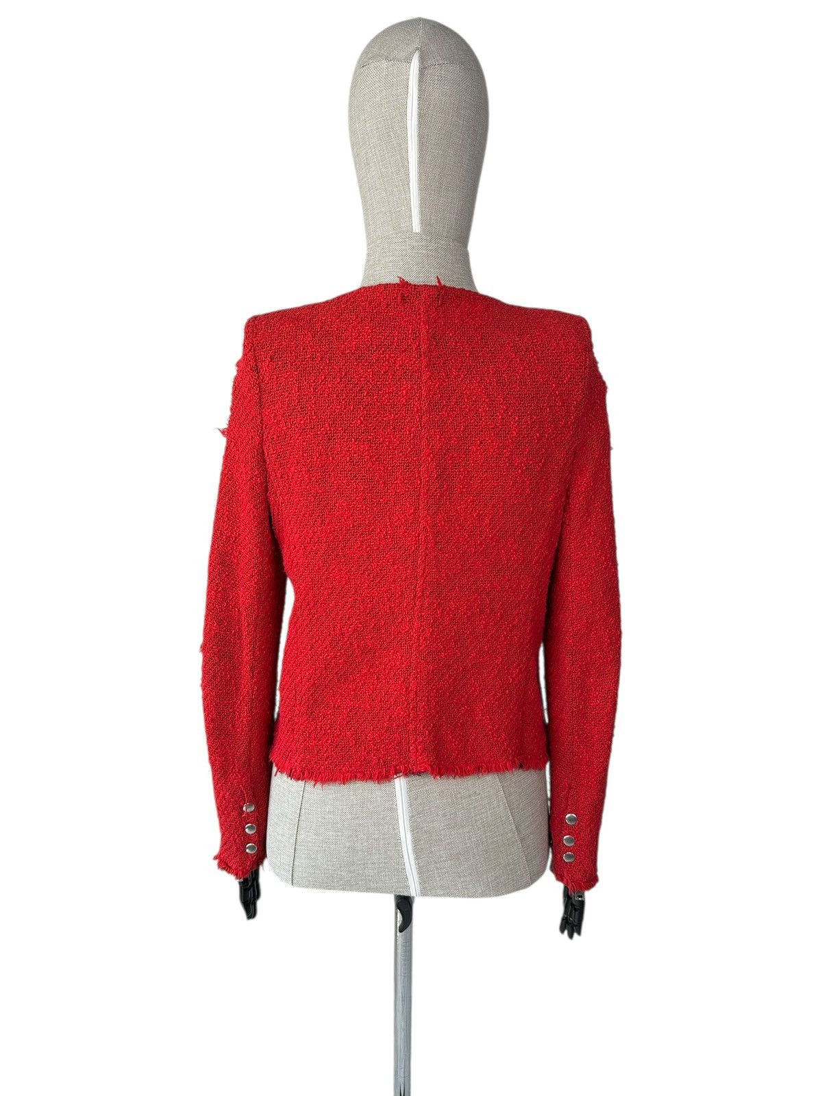 Iro IRO Agnette Tweed Jacket Red size 3 Size XS / US 0-2 / IT 36-38 - 3 Thumbnail