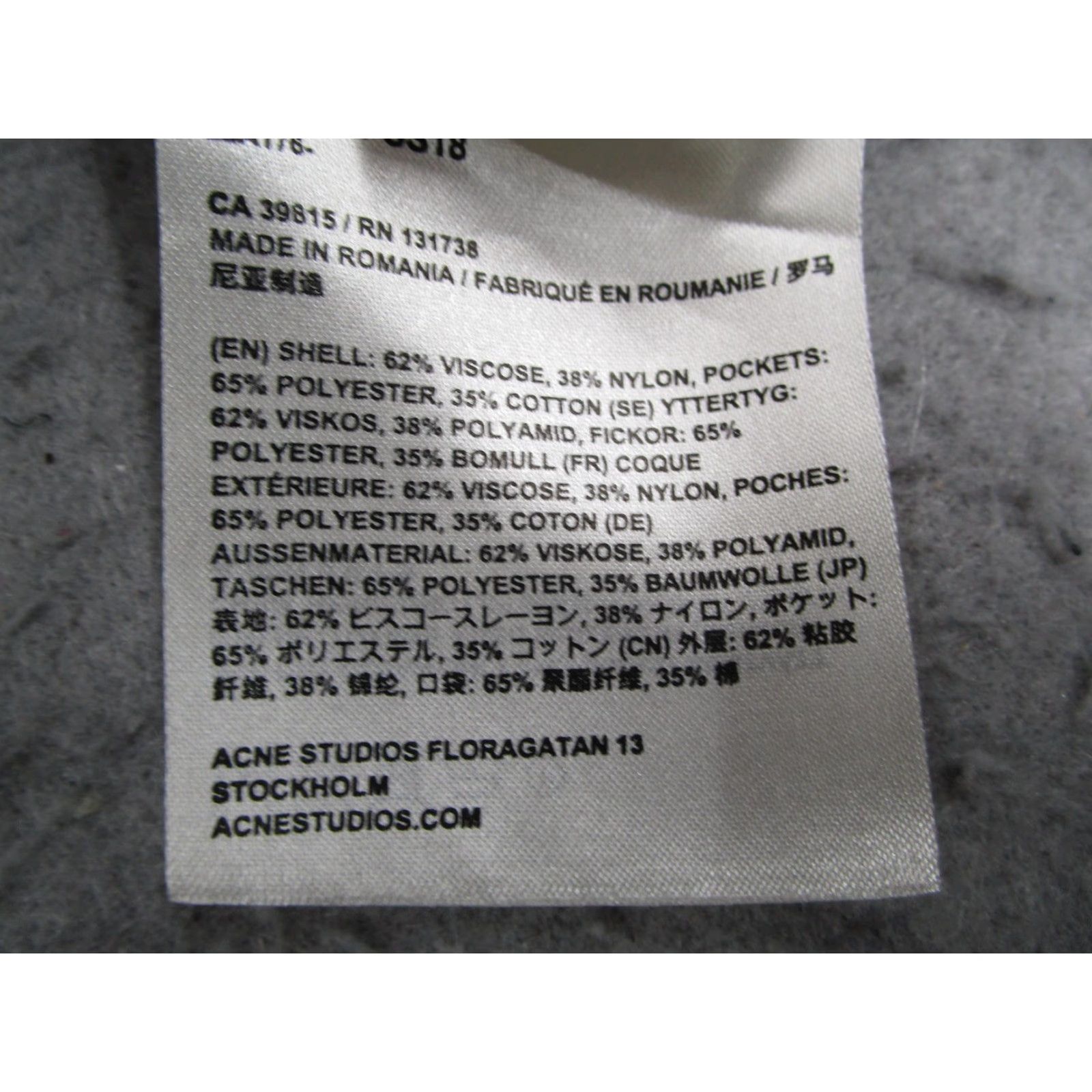 Acne Studios Acne Studios Jacket Mens 50 Navy Chore Coat Hidden Button Pockets MAWEL PSS18 Size US M / EU 48-50 / 2 - 4 Thumbnail