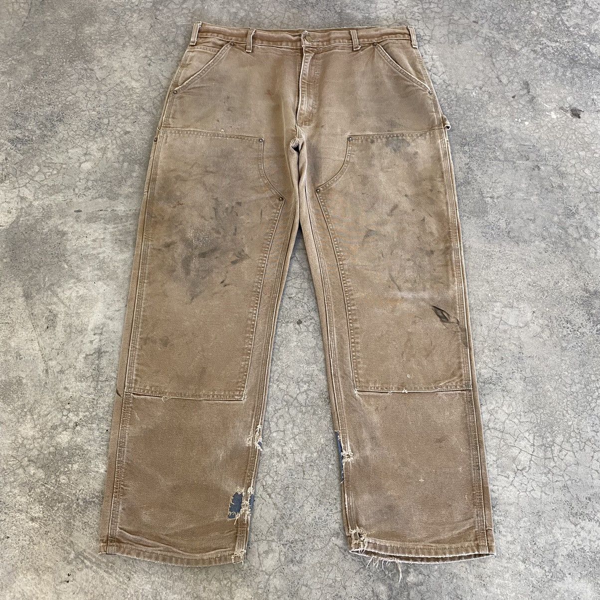 Carhartt VTG Carhartt Double Knee Faded Dirty Carpenter Pants Size US 38 / EU 54 - 2 Thumbnail