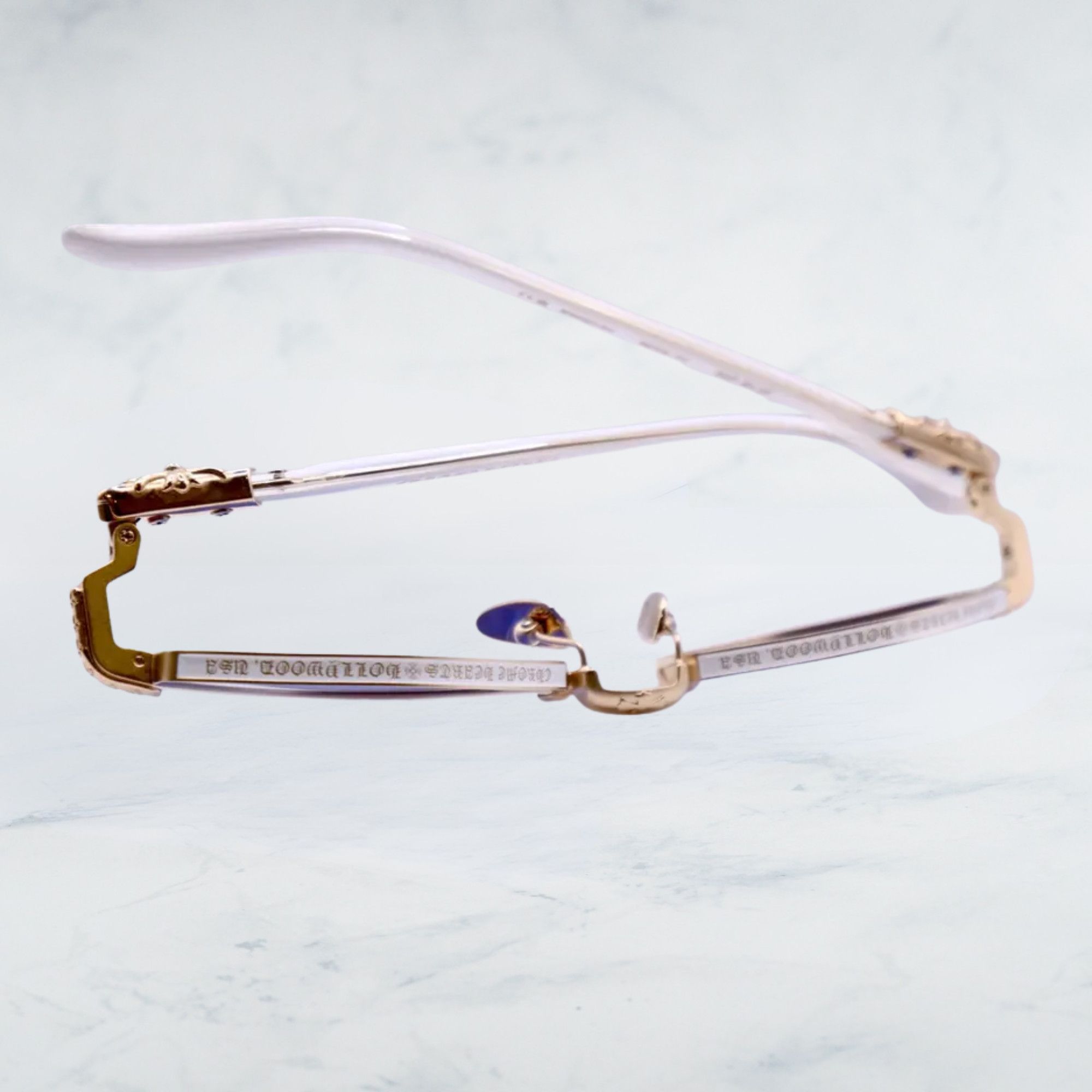 Chrome Hearts CHROME HEARTS NIP SLIP Matte Gold Plated/White-White Size ONE SIZE - 5 Thumbnail