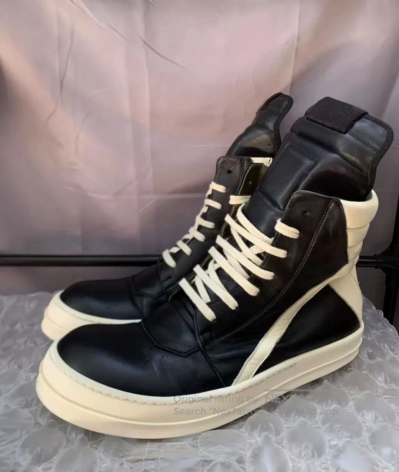 Rick Owens rick owens new black leather high. Size US 11.5 / EU 44-45 - 1 Thumbnail