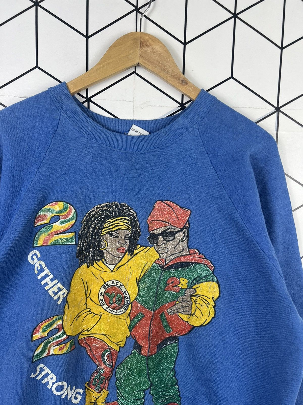 Rap Tees Vintage 1992 RAP HIP HOP 2B Gether Strong Sweatshirt Size US XL / EU 56 / 4 - 2 Thumbnail