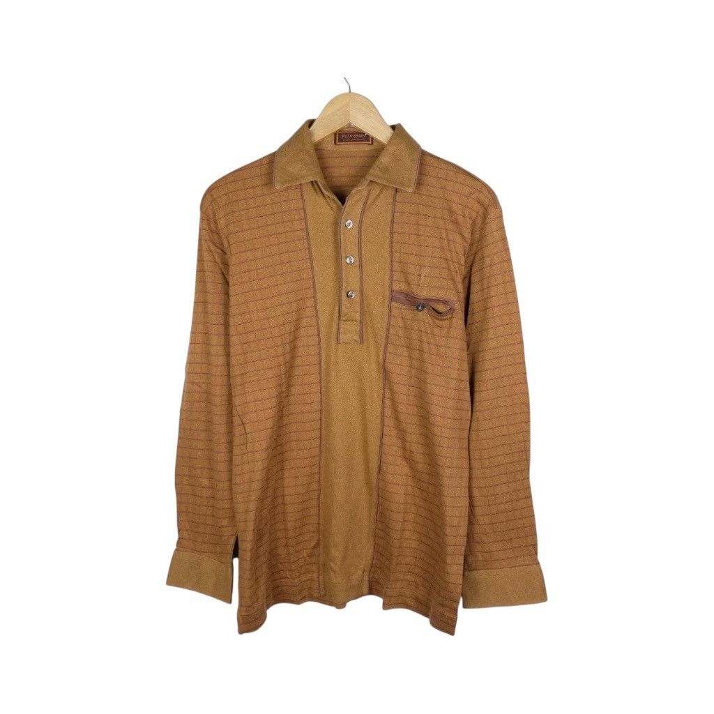 Yves Saint Laurent Yves Saint Laurent Teicoats Pour Striped Polos Size US M / EU 48-50 / 2 - 1 Thumbnail