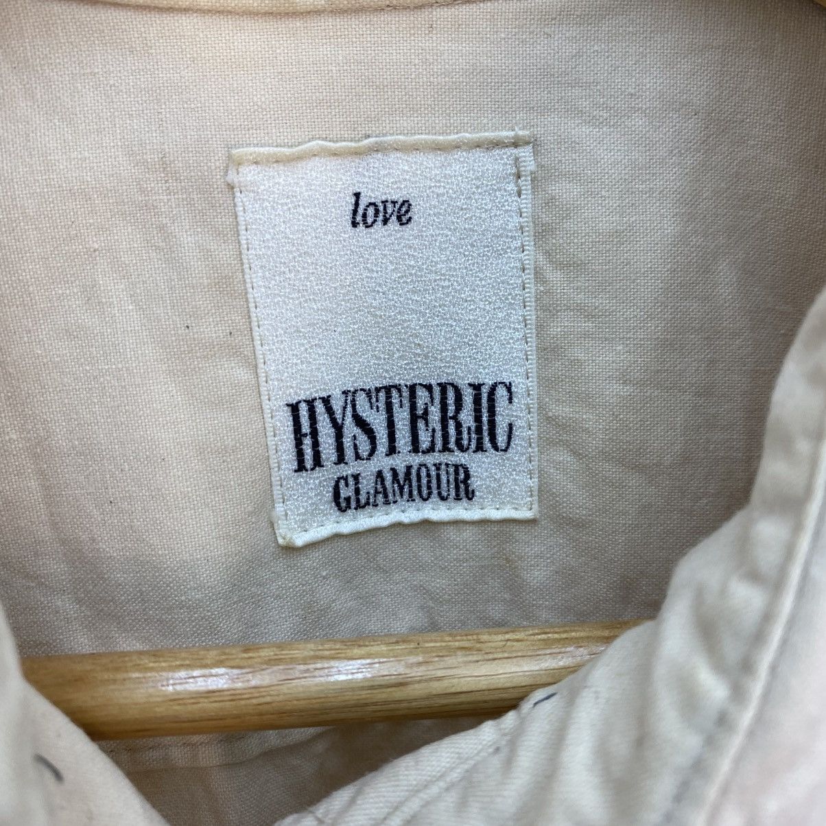 Hysteric Glamour 💥 sleeveless khaki button-down shirt from the Japanese brand Size S / US 4 / IT 40 - 8 Thumbnail