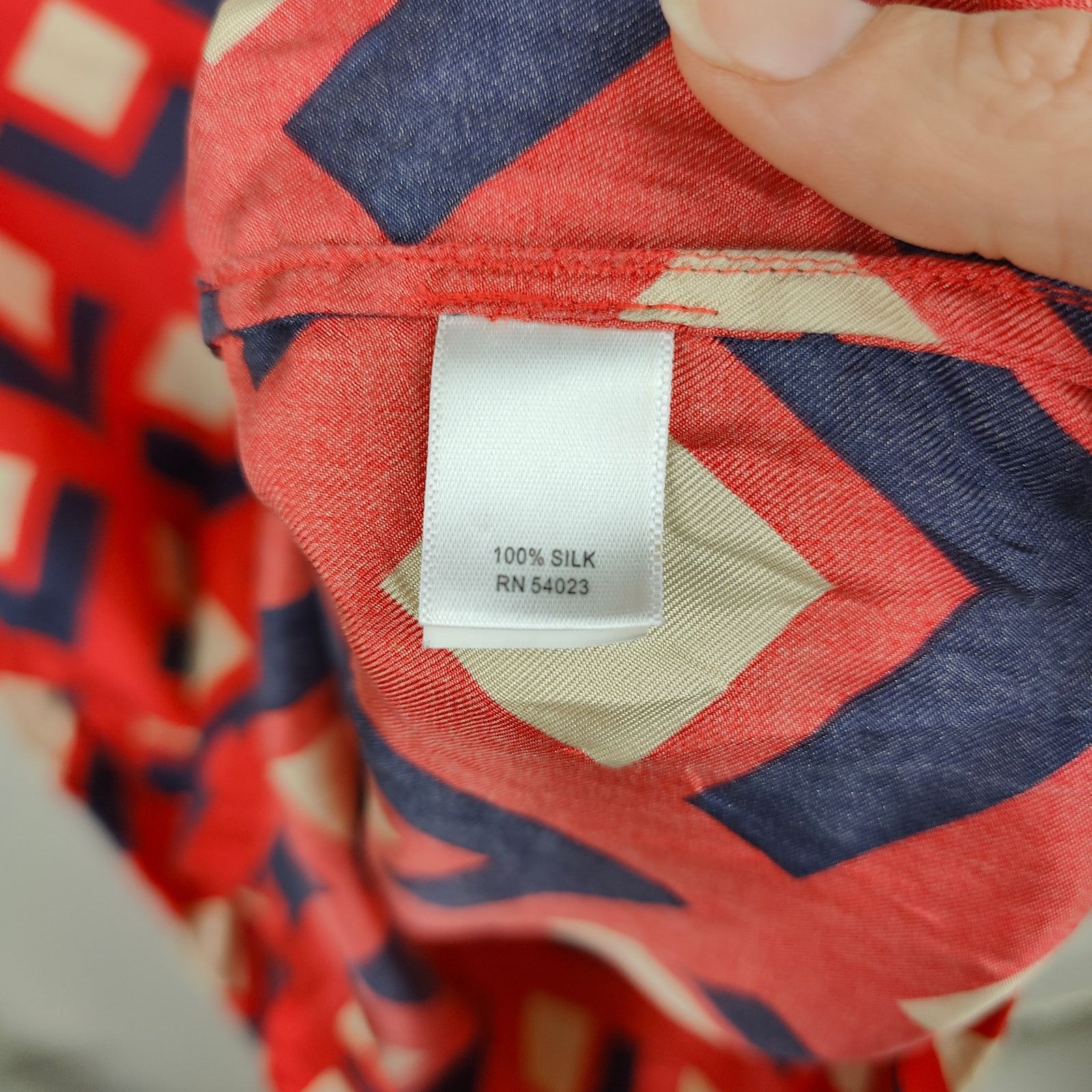 Banana Republic Banana Republic Mad Men Silk Shirt Dress Womens 0 Red Blue Size XS / US 0-2 / IT 36-38 - 6 Thumbnail