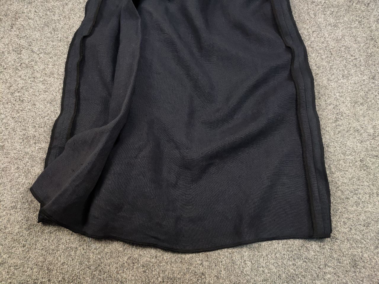 Japanese Brand Christa De Carouge Design Dark Linen Pocket Wide Skirt Size 36" / US 14 / IT 50 - 7 Thumbnail