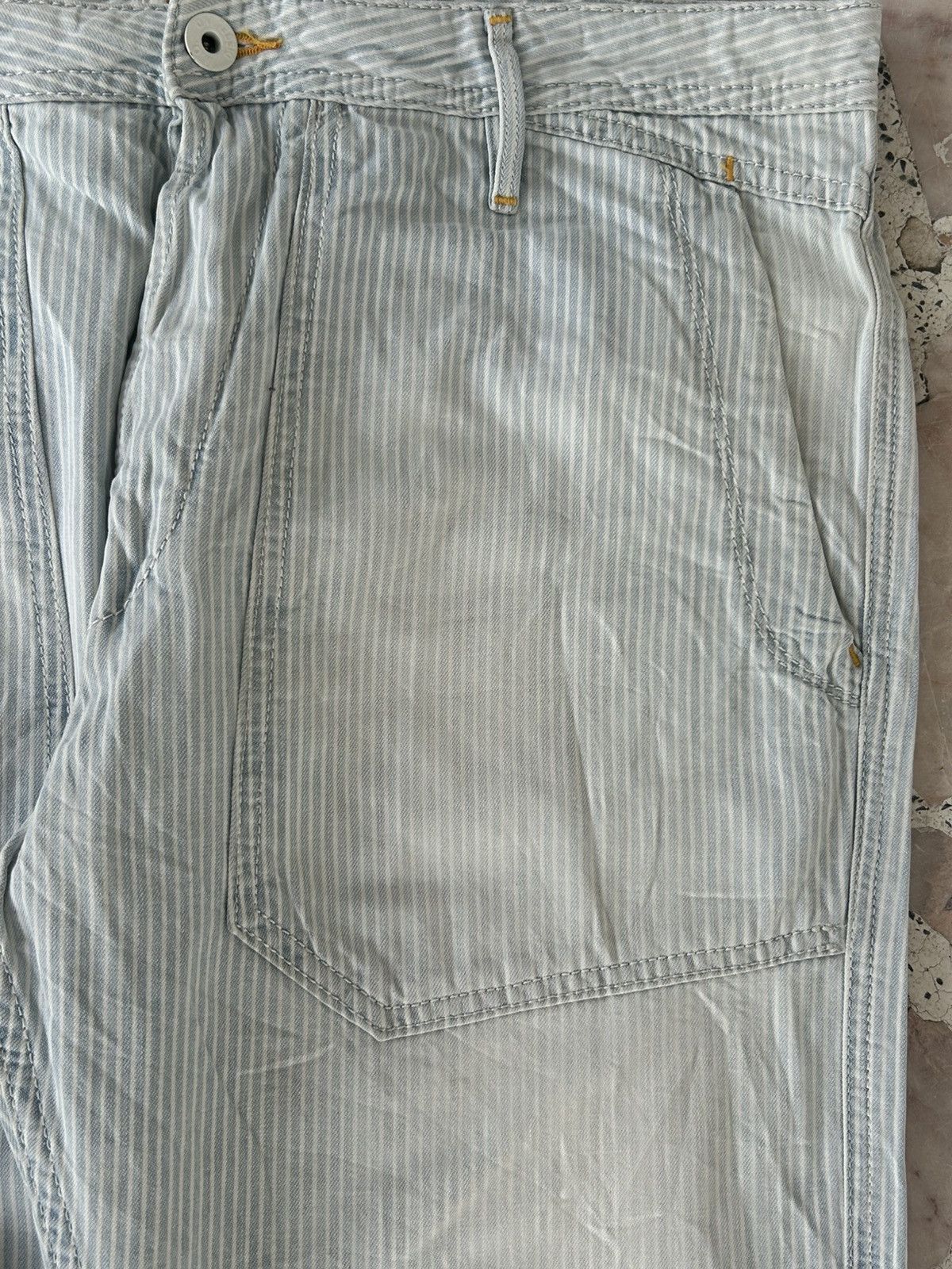 Diesel Vintage Carpenter Diesel Stripe Blue Denim Size US 31 - 6 Thumbnail