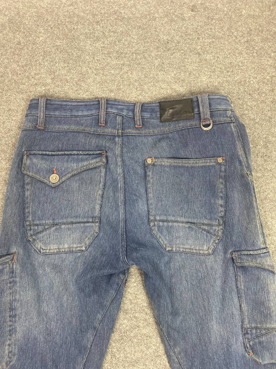 Japanese Brand fieldcore japanese brands cargo distressed denim Size US 35 - 3 Thumbnail
