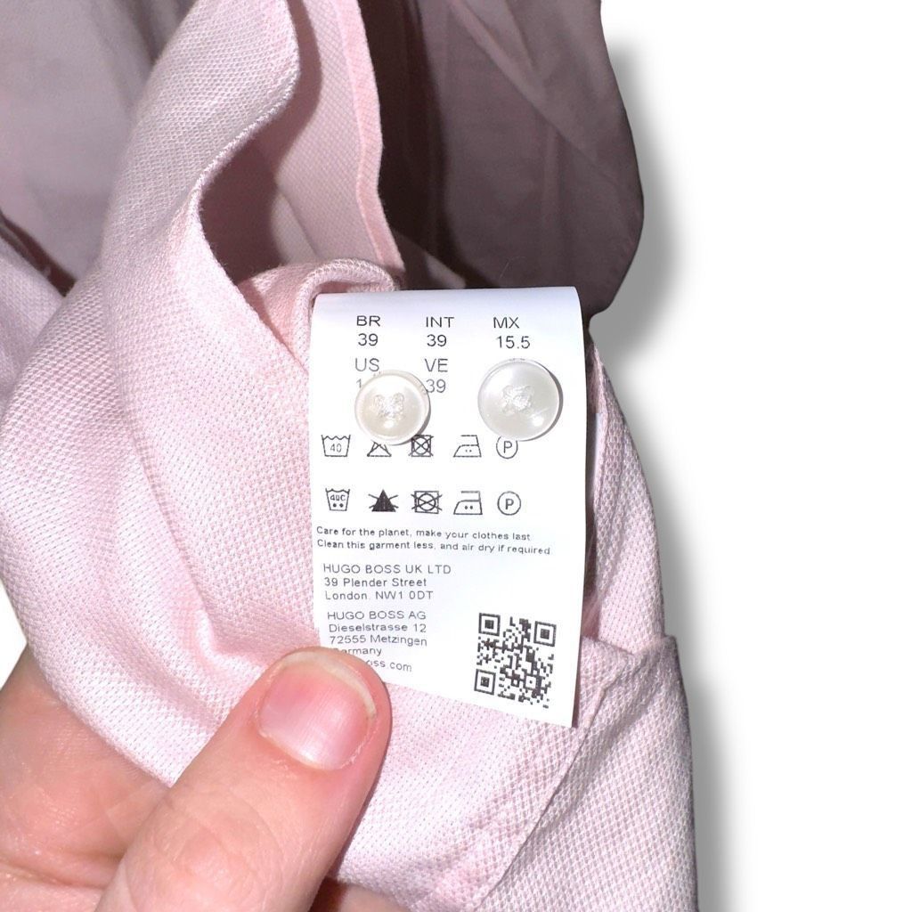 Hugo Boss Boss Hugo Boss Pink Slim-Fit Spread Collar Dress Shirt M 15. Size US M / EU 48-50 / 2 - 4 Thumbnail