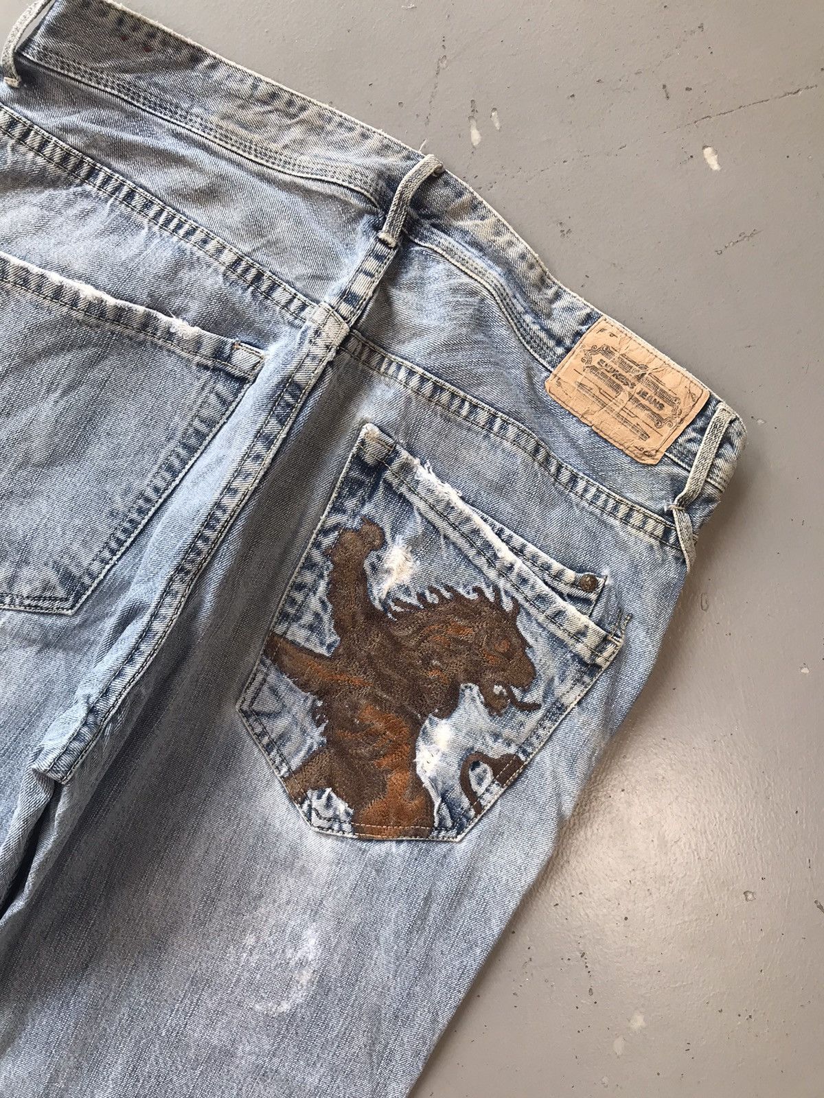 Express × Vintage Vintage express jeans distressed stitched denim Size US 38 / EU 54 - 12 Thumbnail