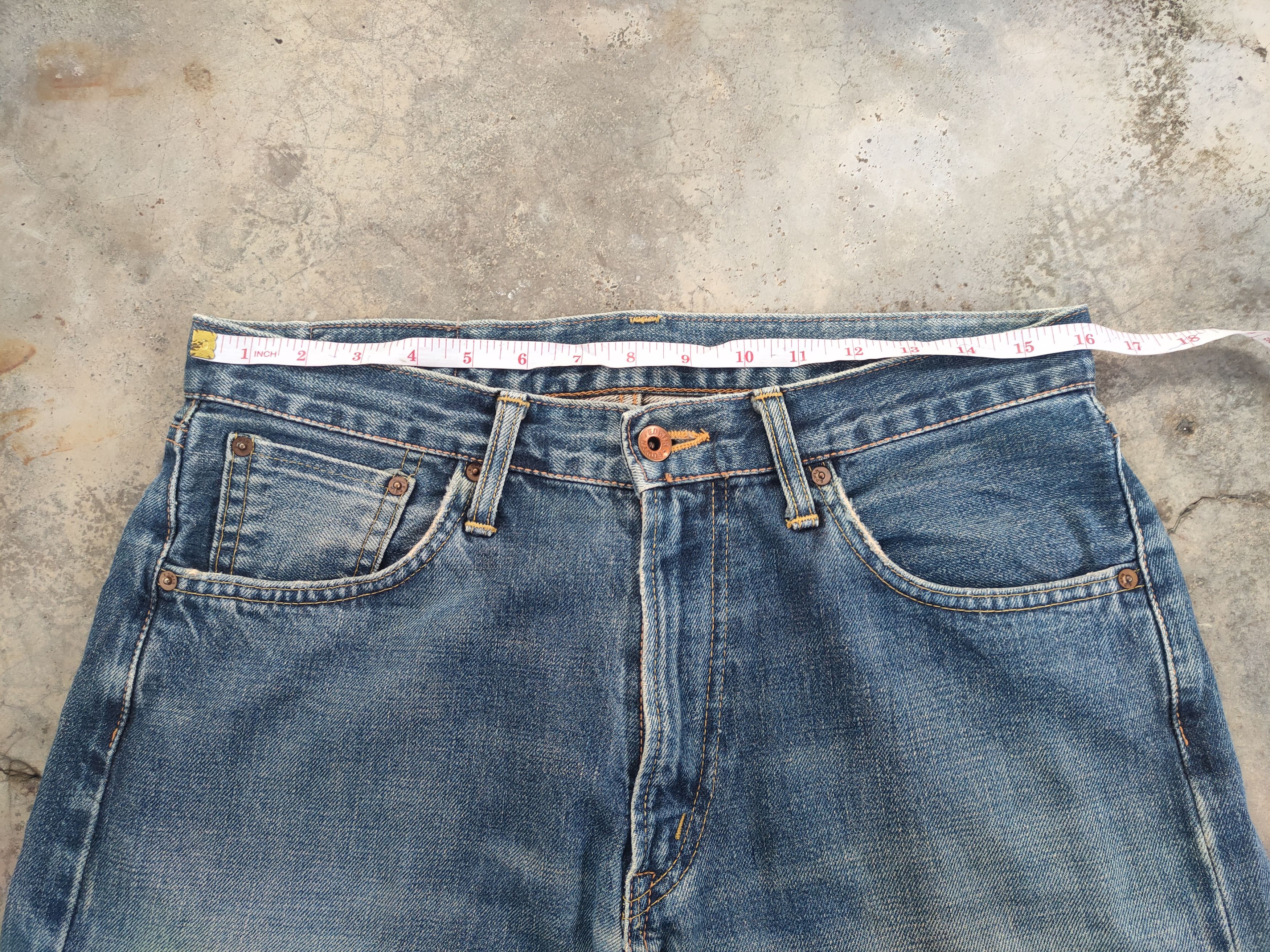 Edwin VINTAGE EDWIN 505X ORANGE TAG FADED RIPPED JEAN DENIM PANTS Size US 32 / EU 48 - 7 Thumbnail