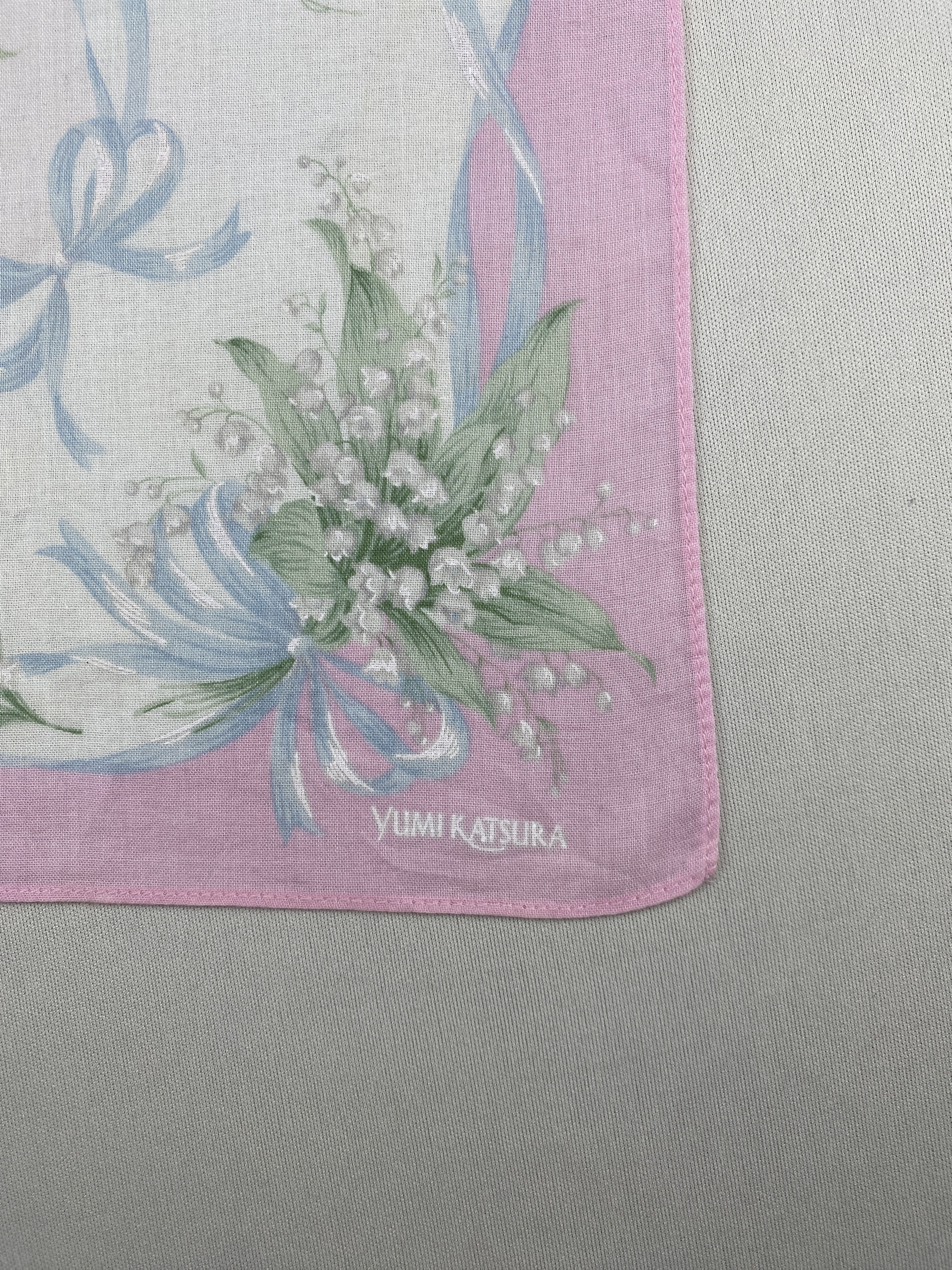 Japanese Brand Vtg Yumi Katsura Handkerchief Pocket Square Bandana HM0031 Size ONE SIZE - 5 Thumbnail