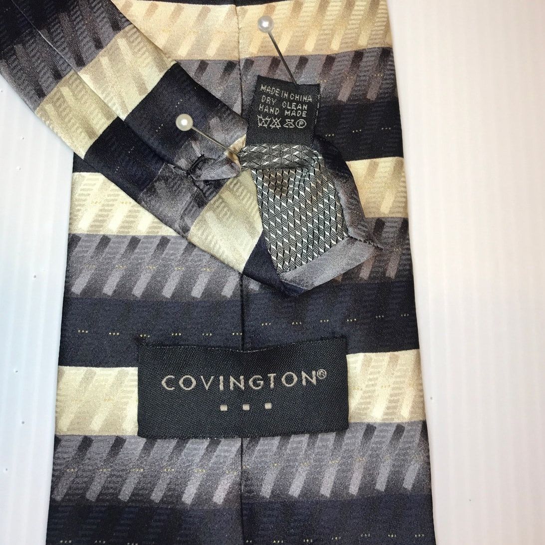 Covington Covington Strips Long Wide Silk Necktie Size ONE SIZE - 4 Thumbnail