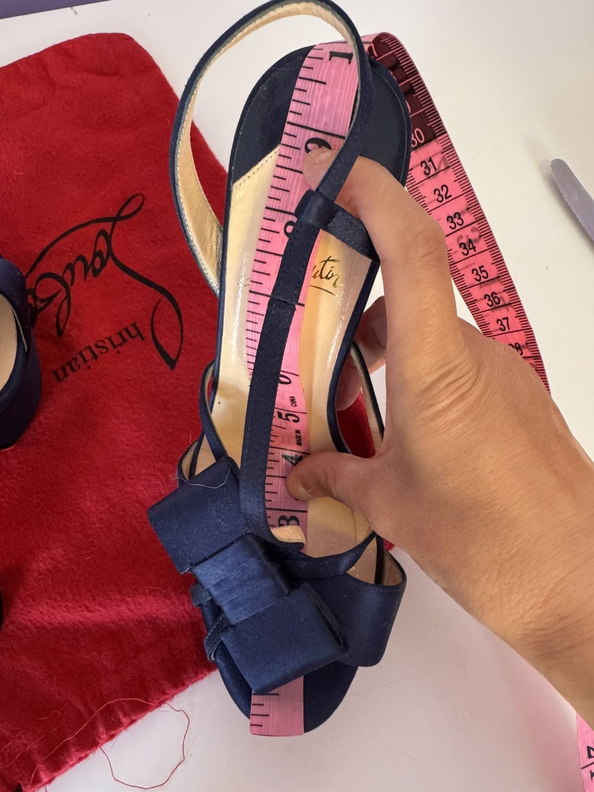 Christian Louboutin Christian louboutin blue satin disco silk sandals 38 IT Size US 8 / IT 38 - 7 Thumbnail