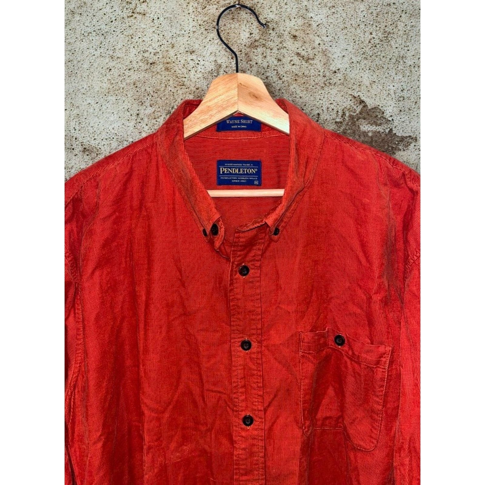 Pendleton Pendleton Wayne Shirt Sz XL Orange Corduroy Button Up Casual Size US XL / EU 56 / 4 - 2 Thumbnail