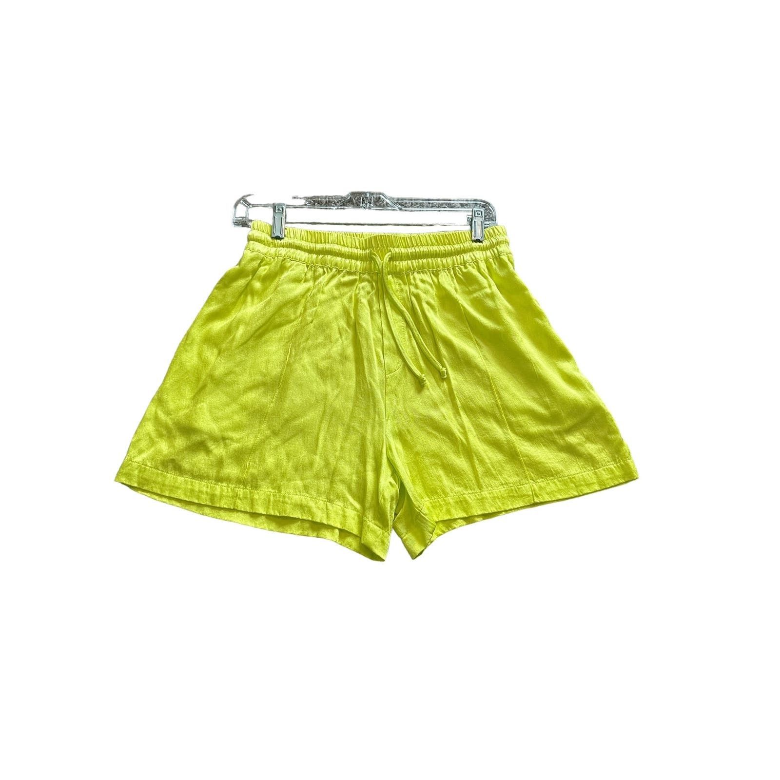 Young Fabulous & Broke YFB Women's Medium Boxer Silky Lime Green Drawstring Shorts Size 30" / US 8 / IT 44 - 9 Thumbnail