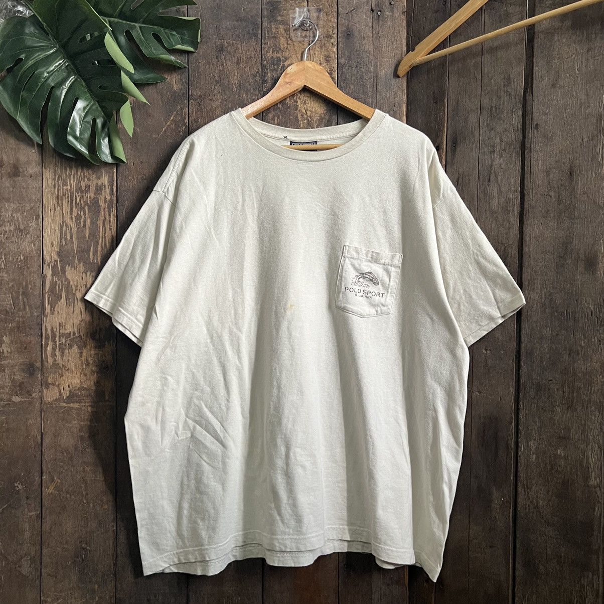 Polo Ralph Lauren × Vintage Vintage Polo Sport Sportman Tshirt Size US XXL / EU 58 / 5 - 1 Thumbnail