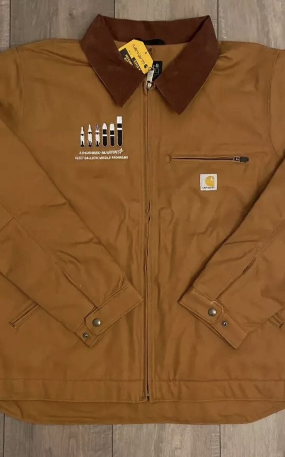 Carhartt Lockheed Martin ICBM Brown Carhartt Duck Detroit Jacket | Grailed