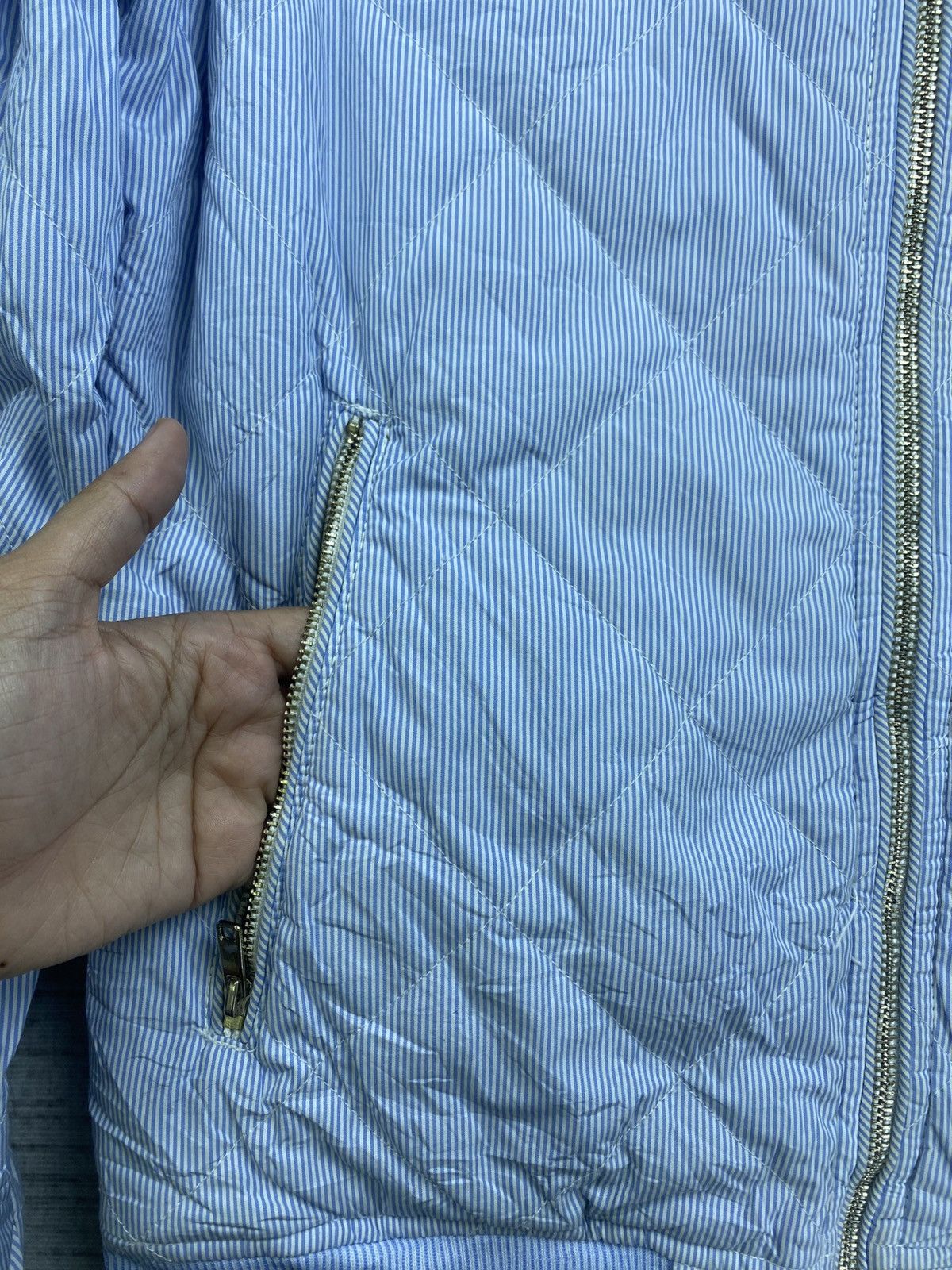 Japanese Brand × Vintage × Zara Vintage Zara Man Light Blue Nice Quilted Zipper Jacket Size US M / EU 48-50 / 2 - 6 Thumbnail