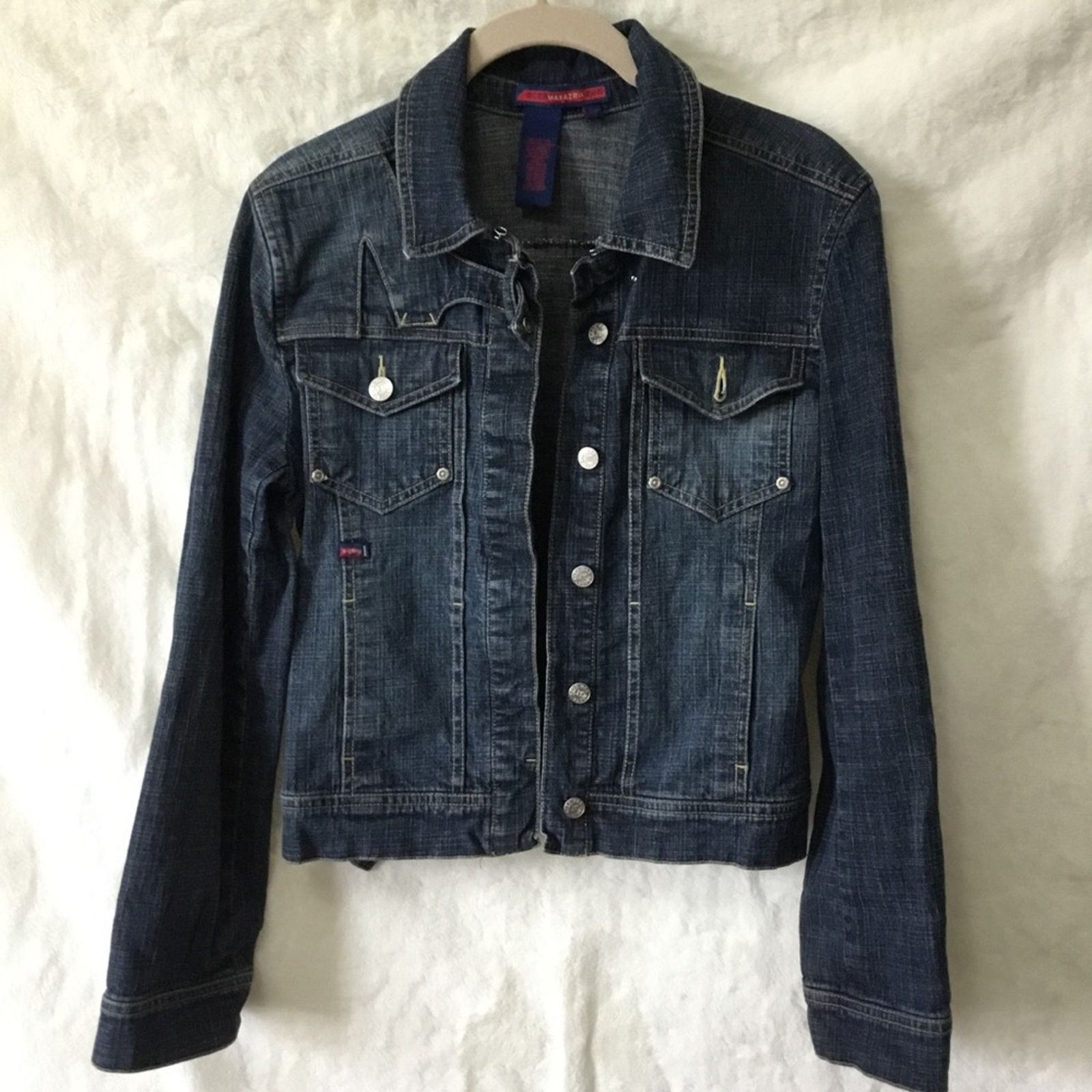 Bcbgmaxazria BCBGMaxAzria Jeans Cropped Jean Jacket Size XS / US 0-2 / IT 36-38 - 2 Thumbnail
