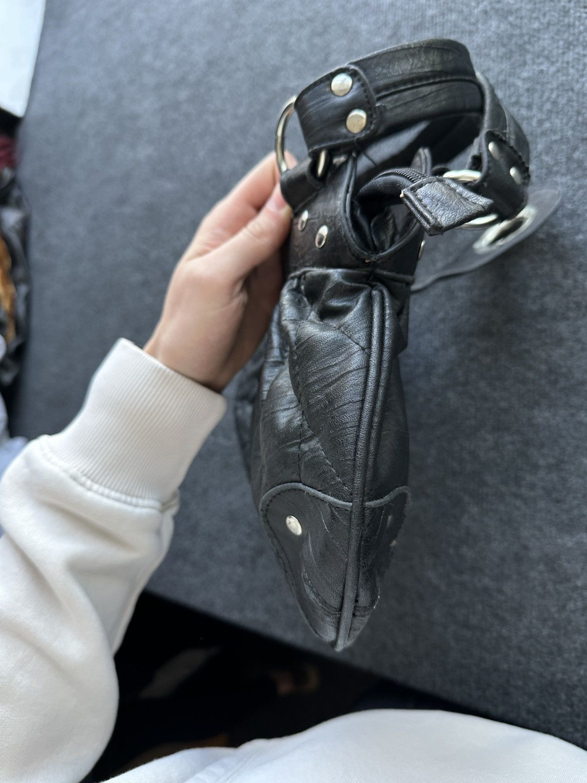 Other 🚨Y2K AVANT-GARDE 🚨mesh silver Japan style hand bag Y2K 90s Size ONE SIZE - 8 Thumbnail