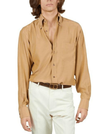 image of Tom Ford O1Loc1C0324 Hro001 Shirt In Brown, Men's (Size 2XL)