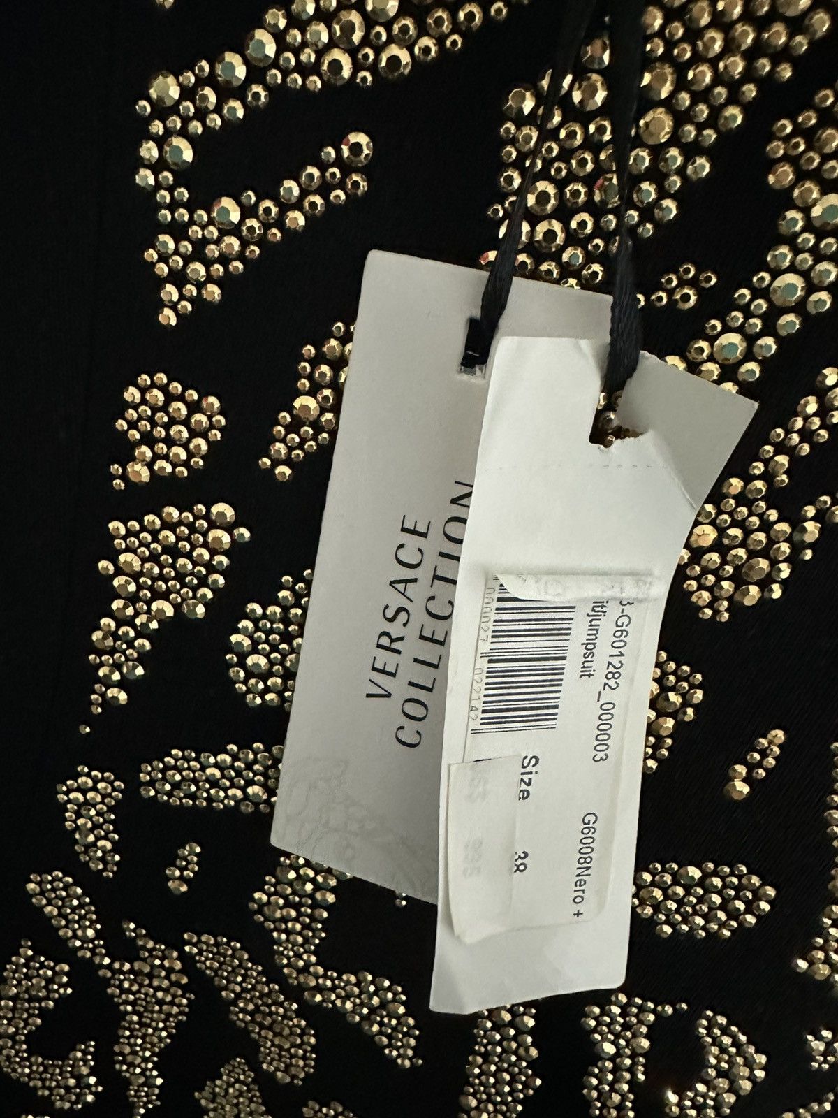 Versace Versace Donatella Era Black & Gold Crystal Mini Dress Size XS / US 0-2 / IT 36-38 - 5 Thumbnail