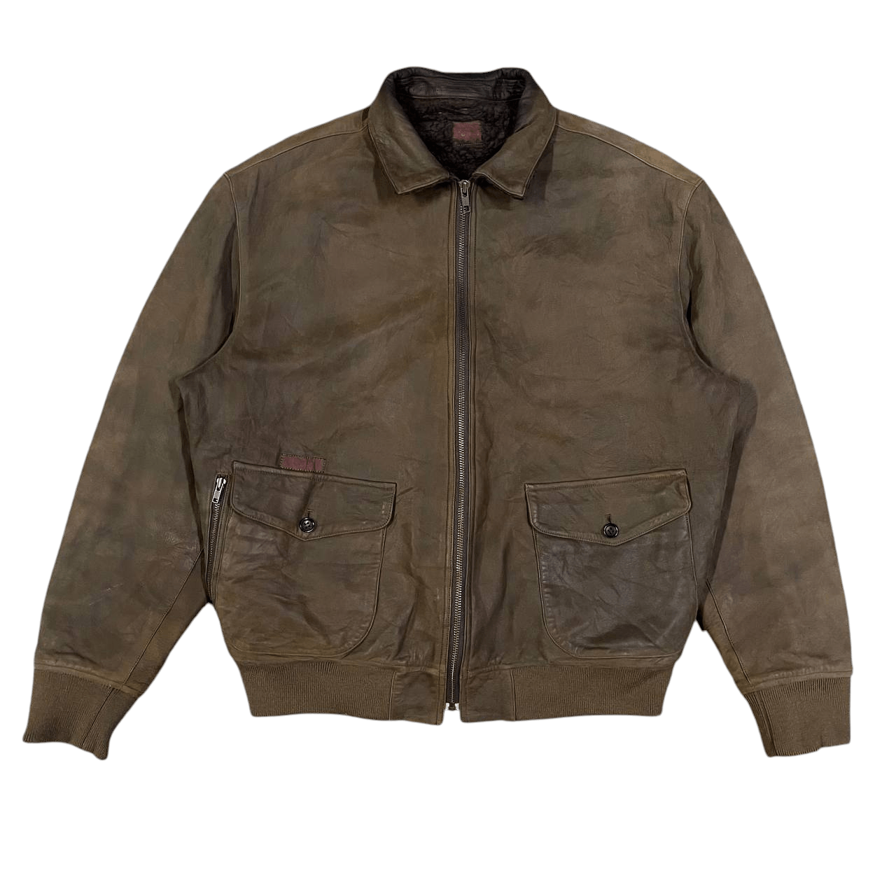 Japanese Brand Vintage Papas Soft Leather Bomber Jacket Size US M / EU 48-50 / 2 - 1 Thumbnail