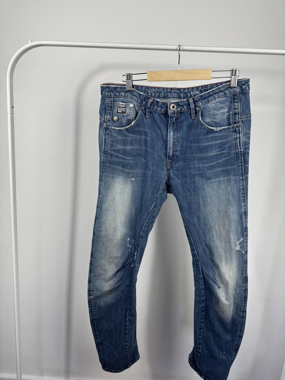 G-Star G-Star RAW Arc 3D Slim Jeans W29 L34 Faded Blue Denim Pants Size US 33 - 2 Thumbnail