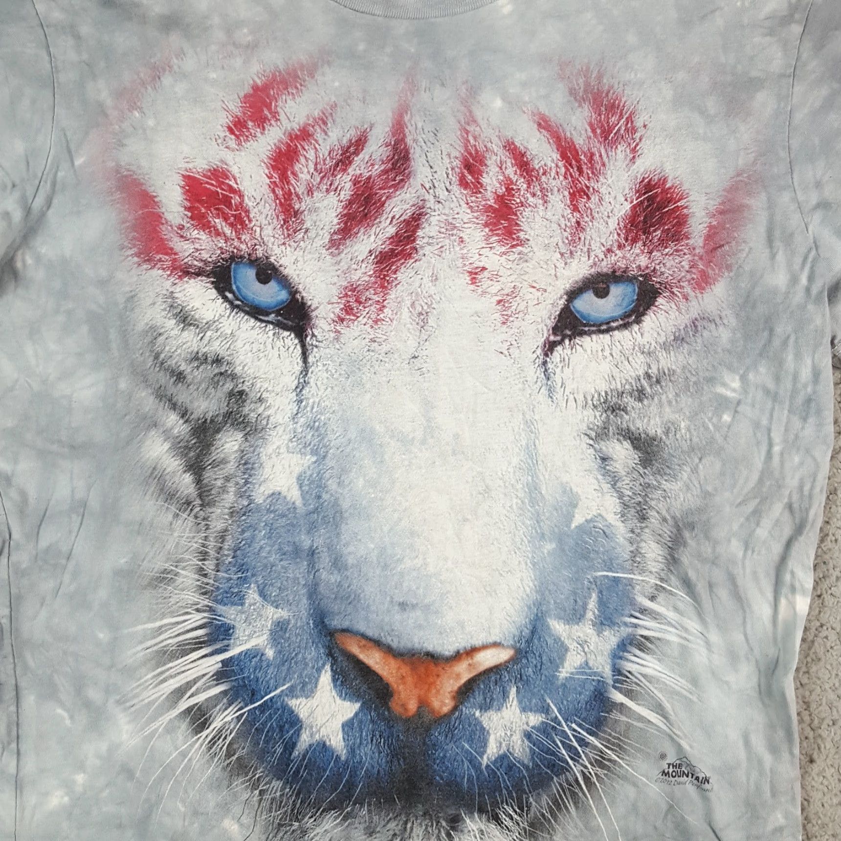 The Mountain VINTAGE The Mountain American Flag Lion Tiger Women's Size L Retro Short Sleeve T Shirt Tie-Dye Size L / US 10 / IT 46 - 2 Thumbnail