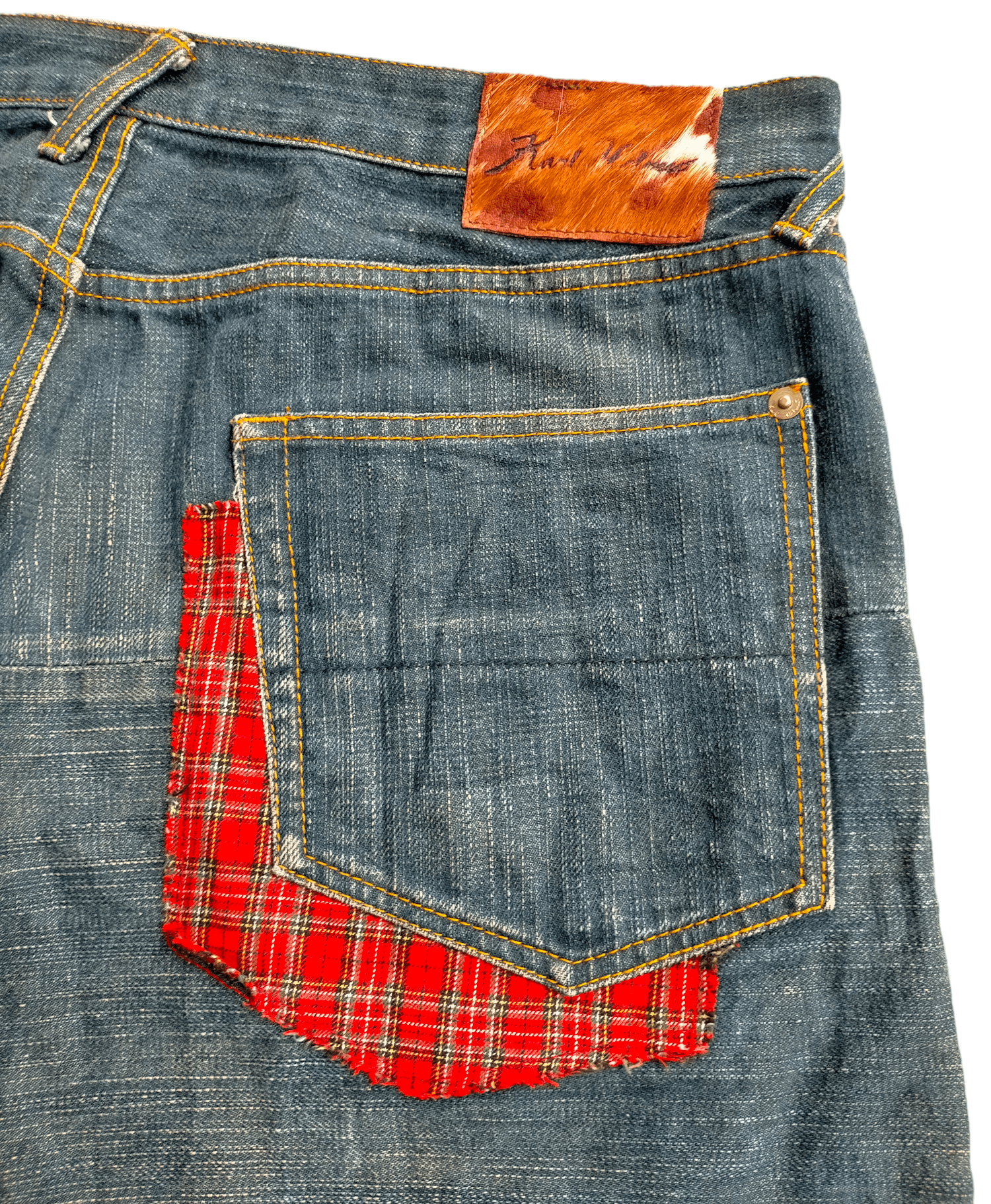 Japanese Brand Karl Helmut Hagi Patchwork Jeans Size US 34 / EU 50 - 13 Thumbnail