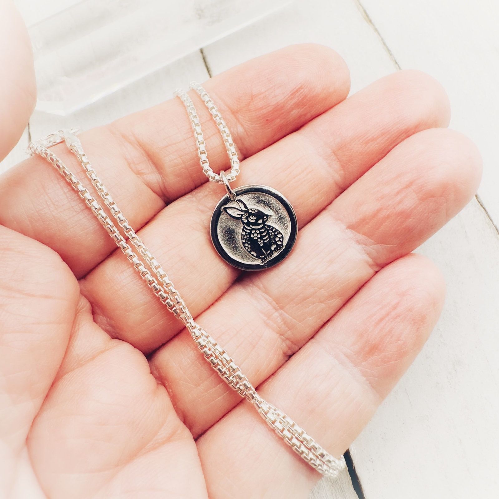 The Unbranded Brand Chinese Zodiac Year of The Rabbit Necklace Sterling Silver Size ONE SIZE - 1 Thumbnail