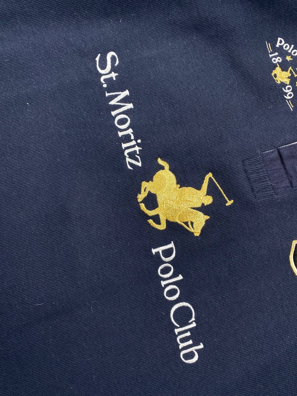 Vintage Polo Club St Moritz Switzerland Rugby Sweatshirt Big Logo Size US XL / EU 56 / 4 - 7 Thumbnail