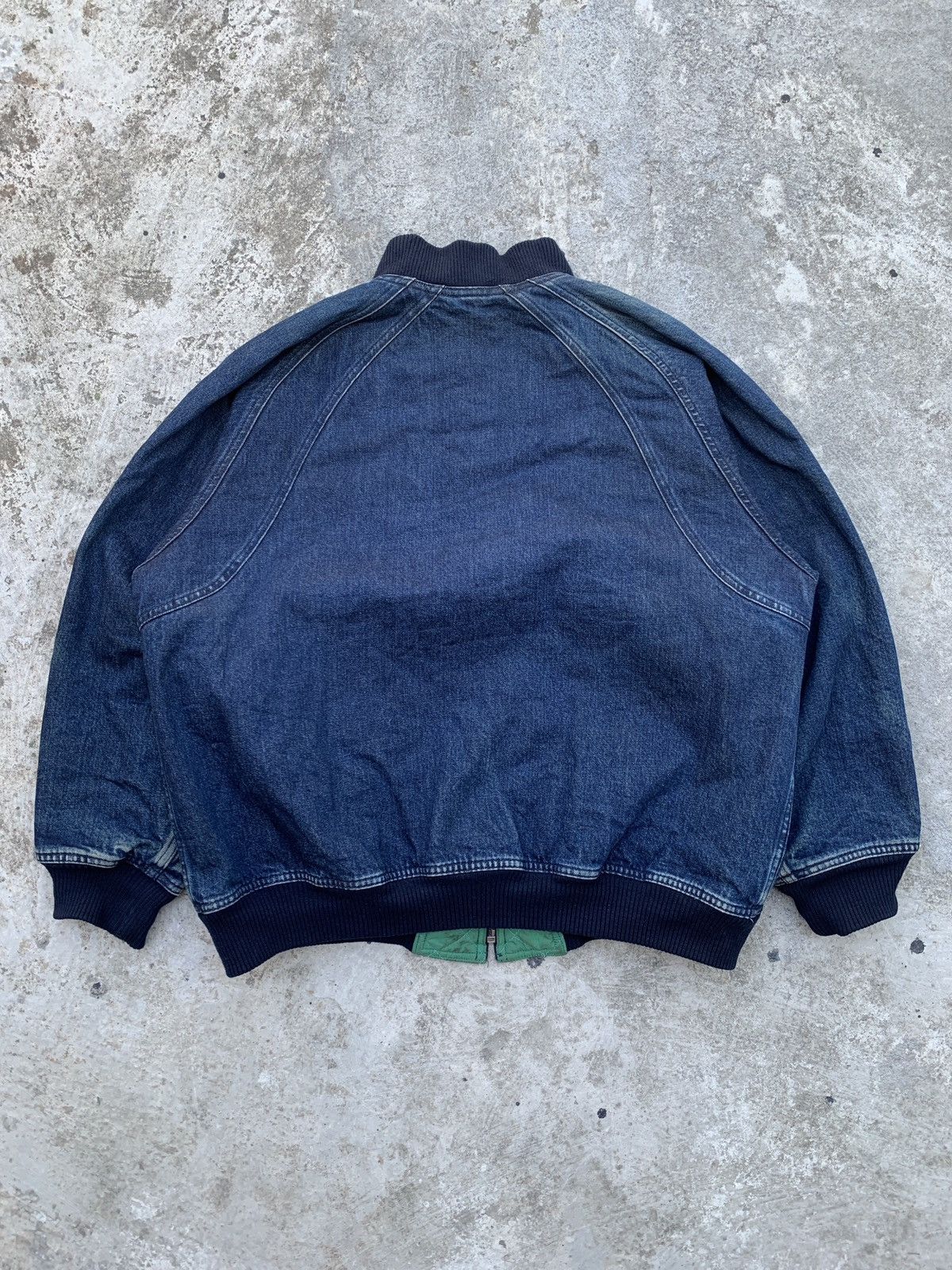 Issey Miyake × Tsumori Chisato IS Logo Patch Denim Bomber Jacket Size US M / EU 48-50 / 2 - 9 Thumbnail