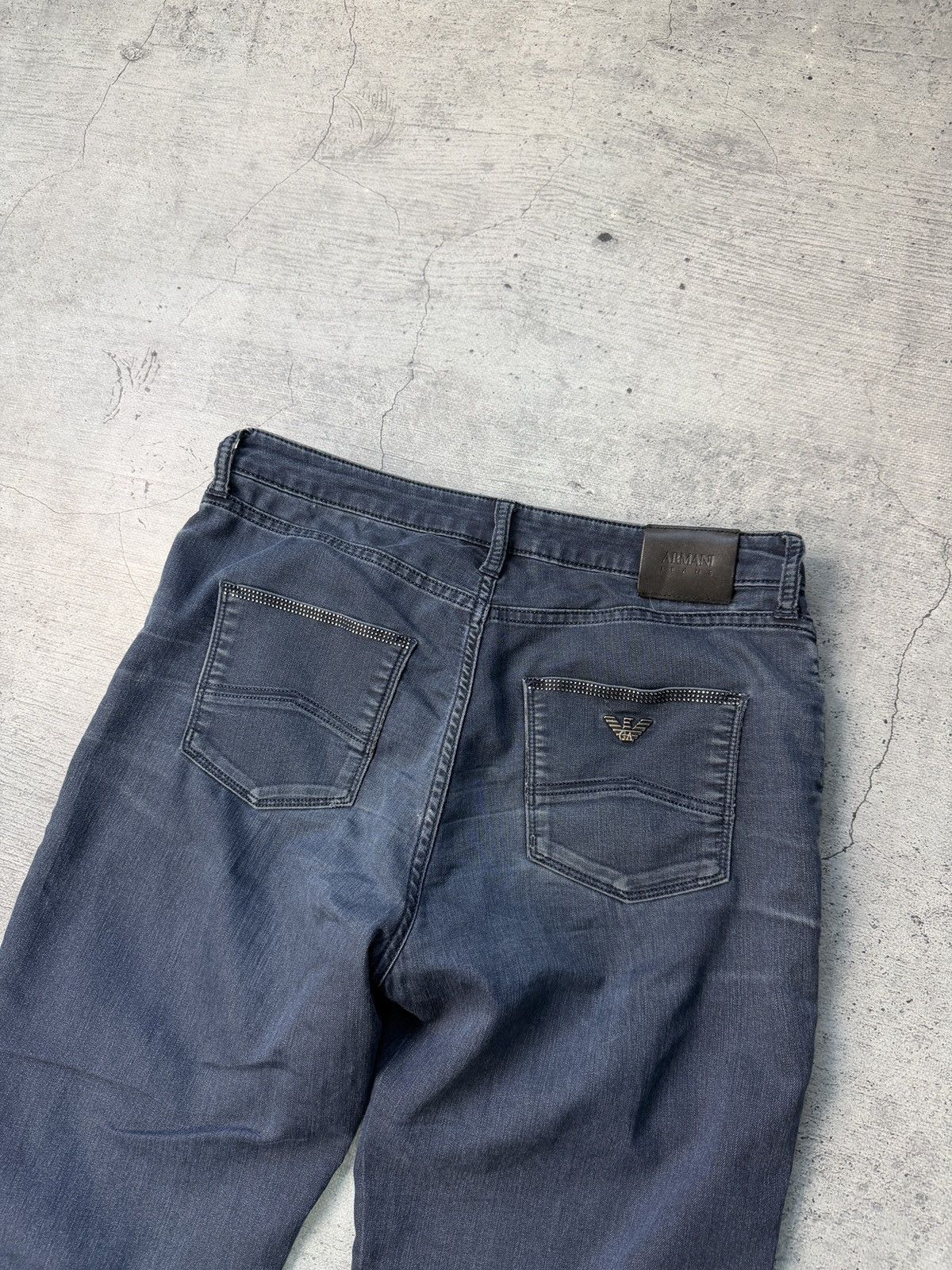Armani Vintage Armani Jeans Black Denim Pants Size US 29 - 3 Thumbnail