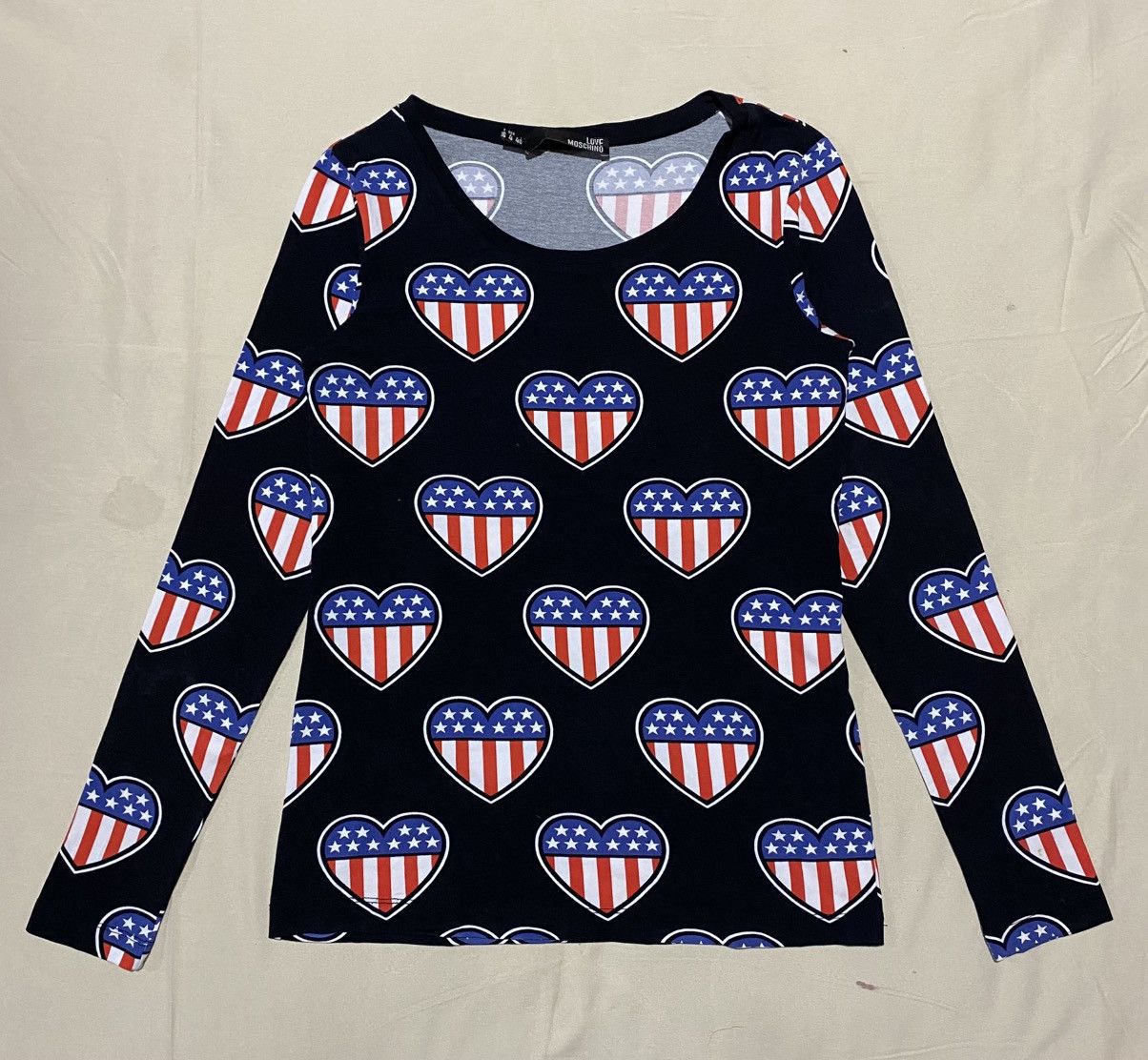 Moschino Love Moschino Full Print Longsleeve T-Shirt Size S / US 4 / IT 40 - 1 Thumbnail