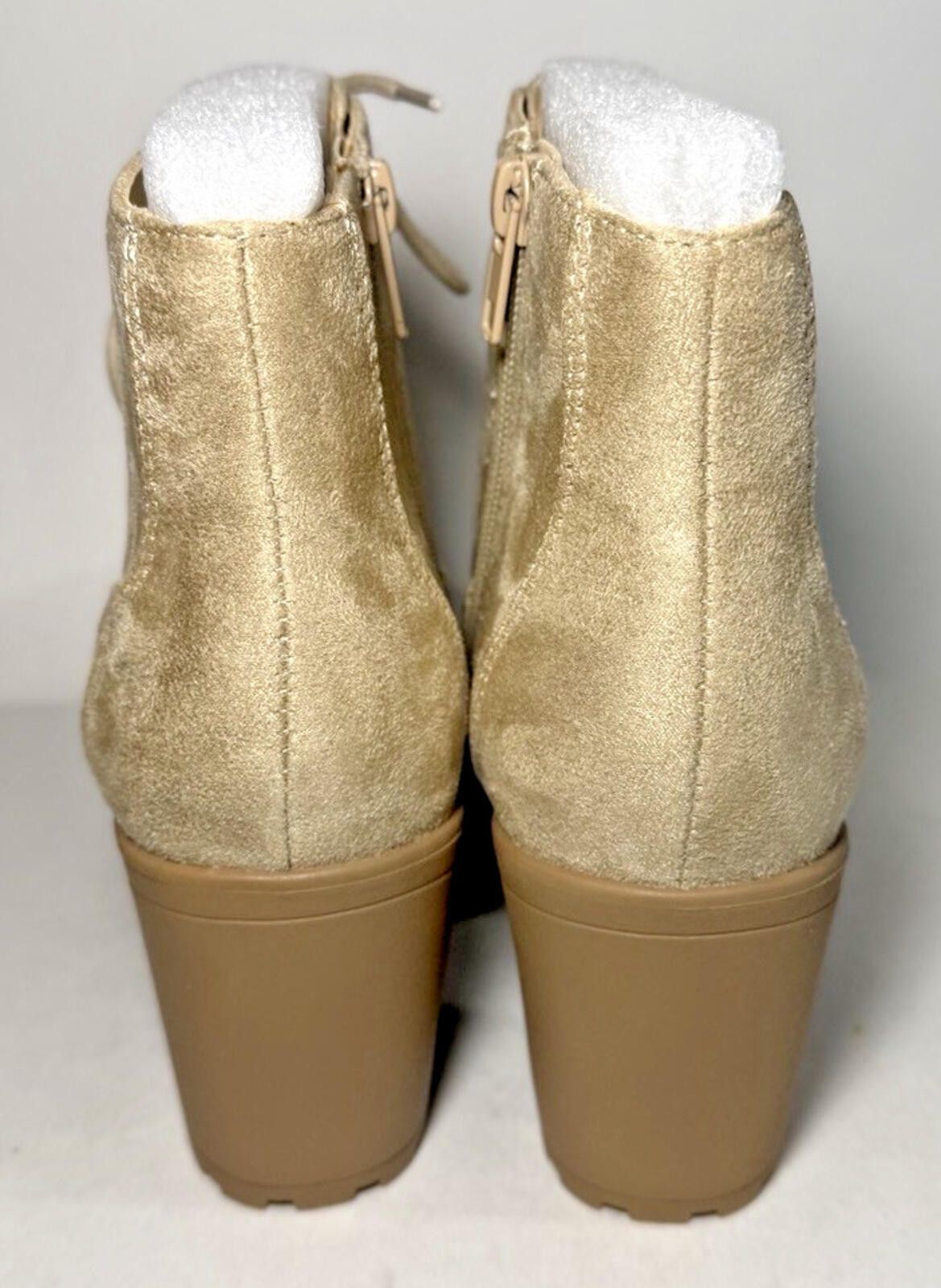 Scotch & Soda SODA Second Lug Sole Chunky Heel Combat Bootie Wheat Suede Size US 7.5 / IT 37.5 - 4 Thumbnail