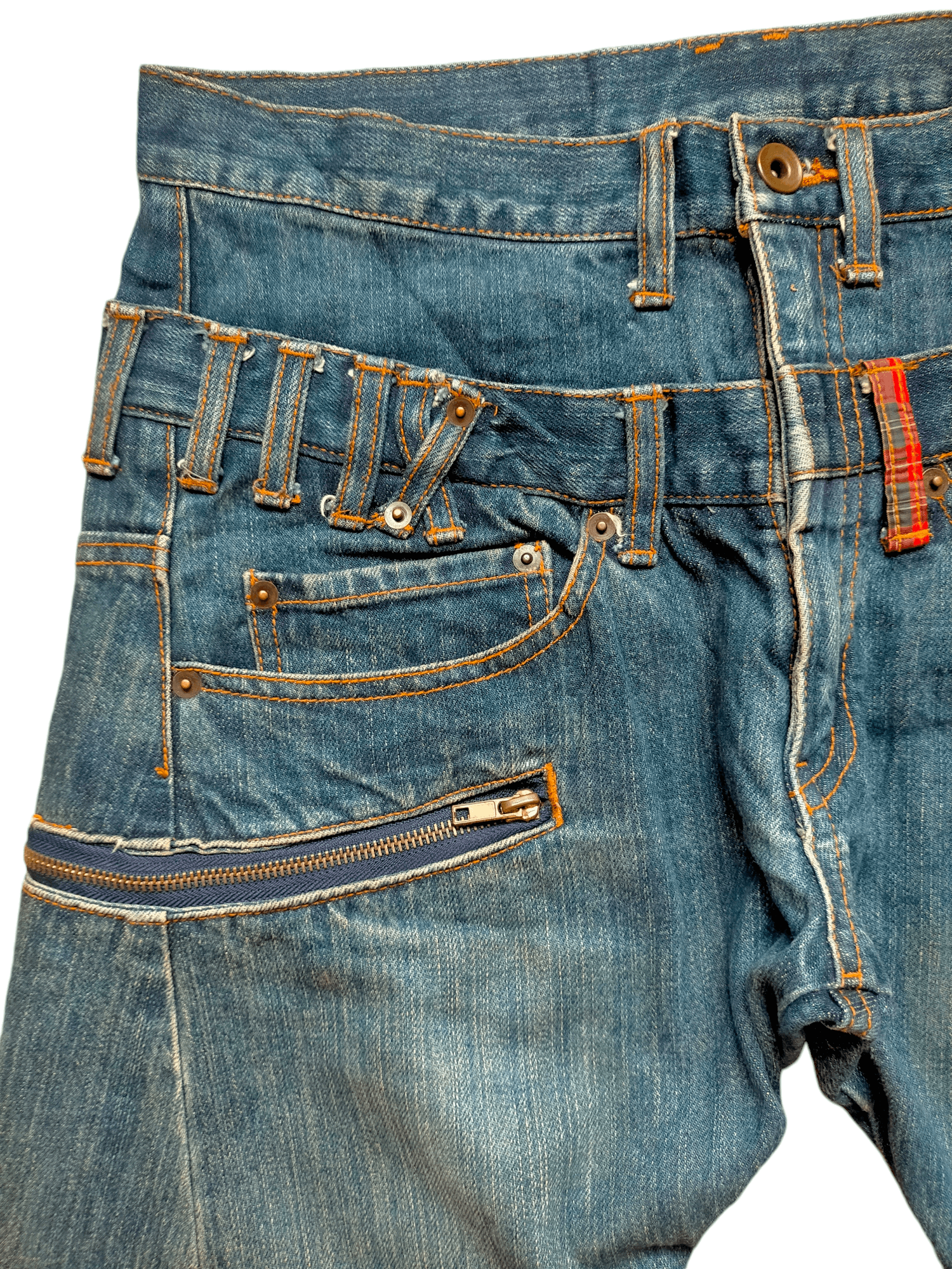 Hysteric Glamour × Japanese Brand PROP Garments INC.Double Waist Multipocket Zipped Jeans Size US 32 / EU 48 - 4 Thumbnail