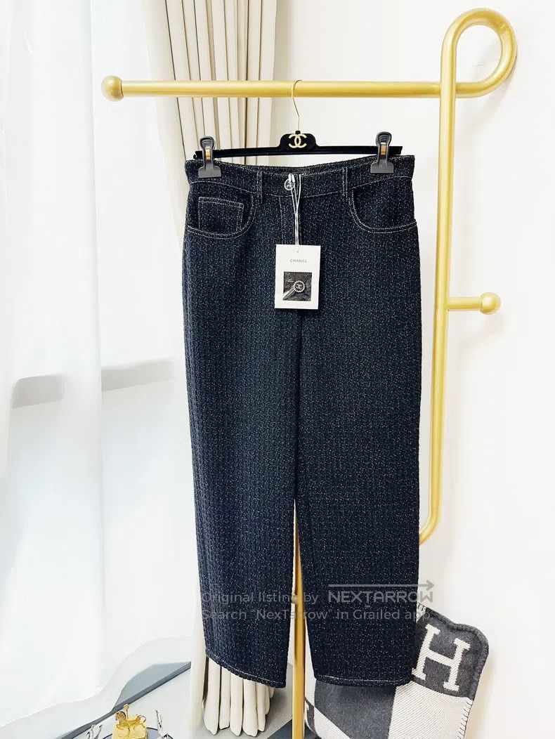 Chanel Chanel Tweed straight trousers Size 25" / US 0 / IT 36 - 1 Thumbnail